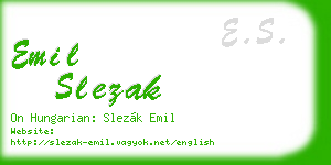 emil slezak business card